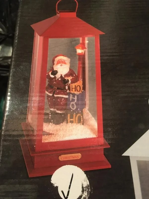 Lanterna de natal XXL Papai Noel: neve, sonora, luminosa - novo – photo 3
